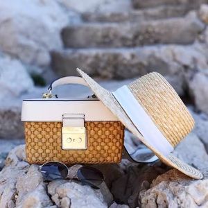 Michael Kors straw Gabriella satchel